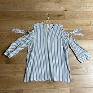 Sandro Paris Ecru Rescue 3/4 sleeves blouse (manga stripe)